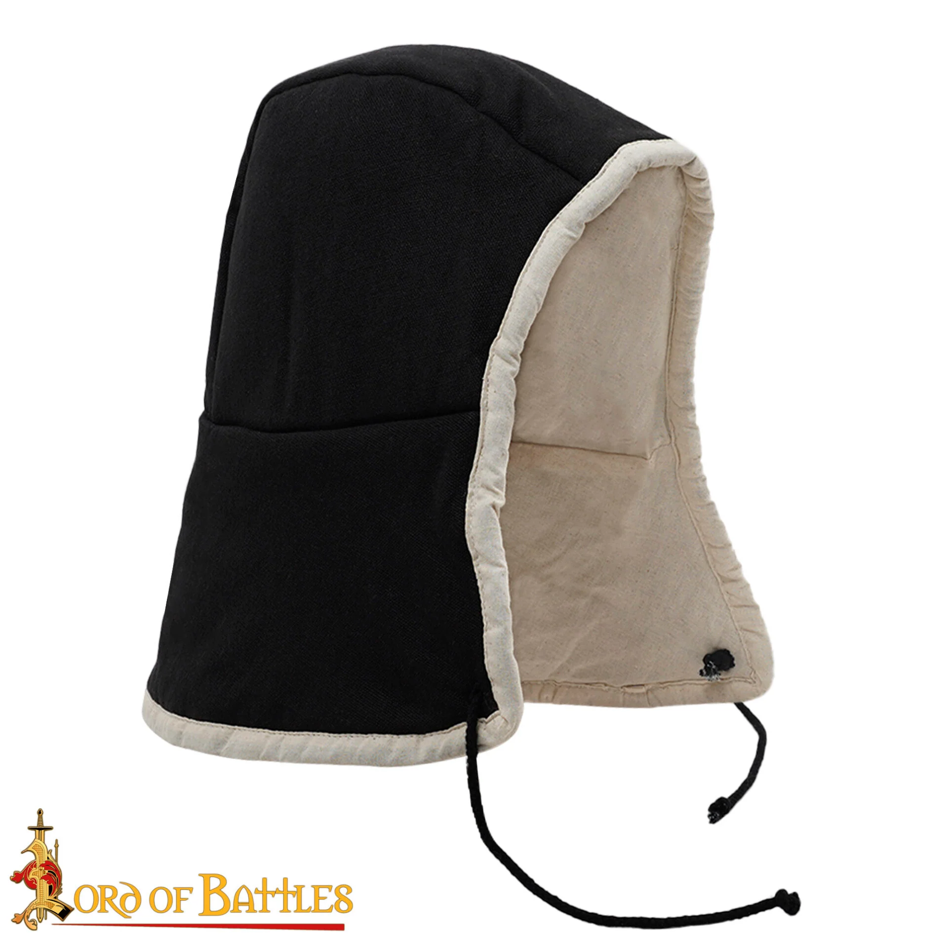 Gorra Acolchada Medieval - Forro de Casco Acolchado Negro - Image 4