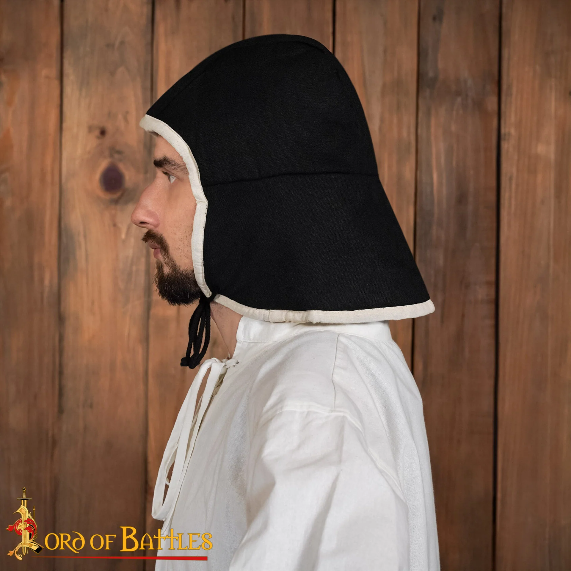 Gorra Acolchada Medieval - Forro de Casco Acolchado Negro - Image 6