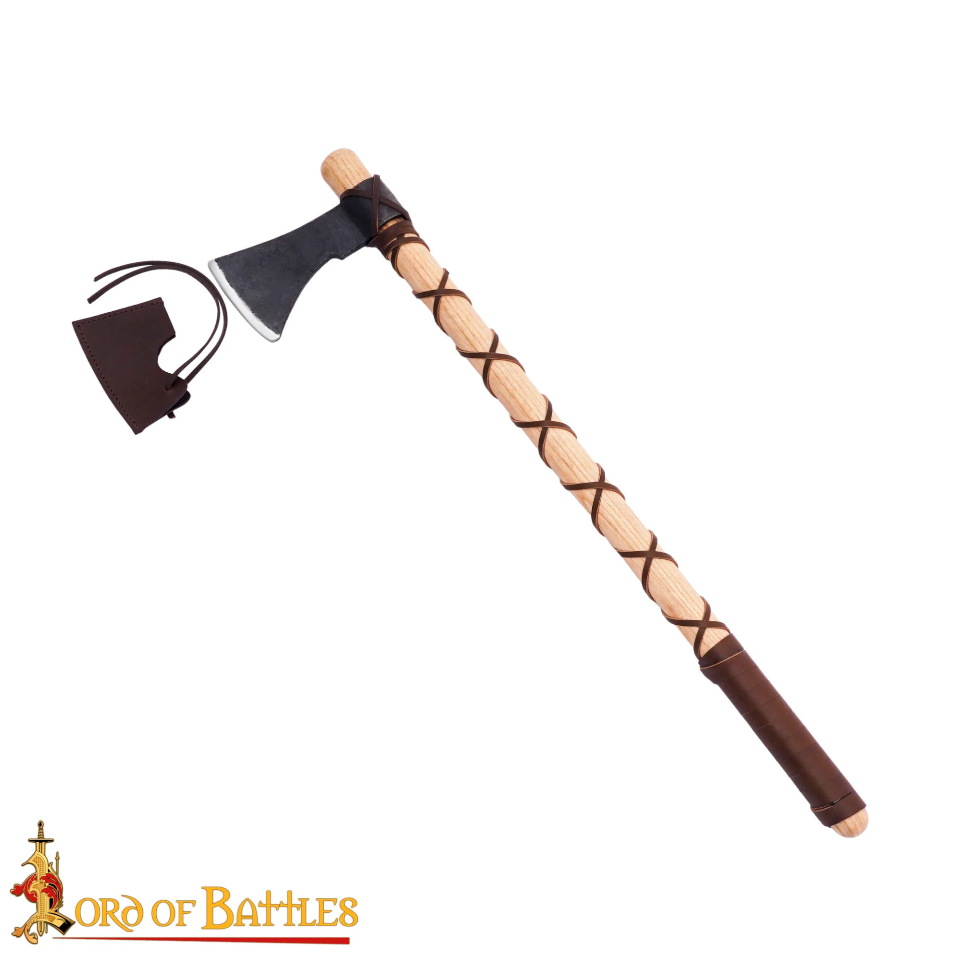 Hacha Artesanal Vikinga - Acero al Carbono y Cuero - Image 22