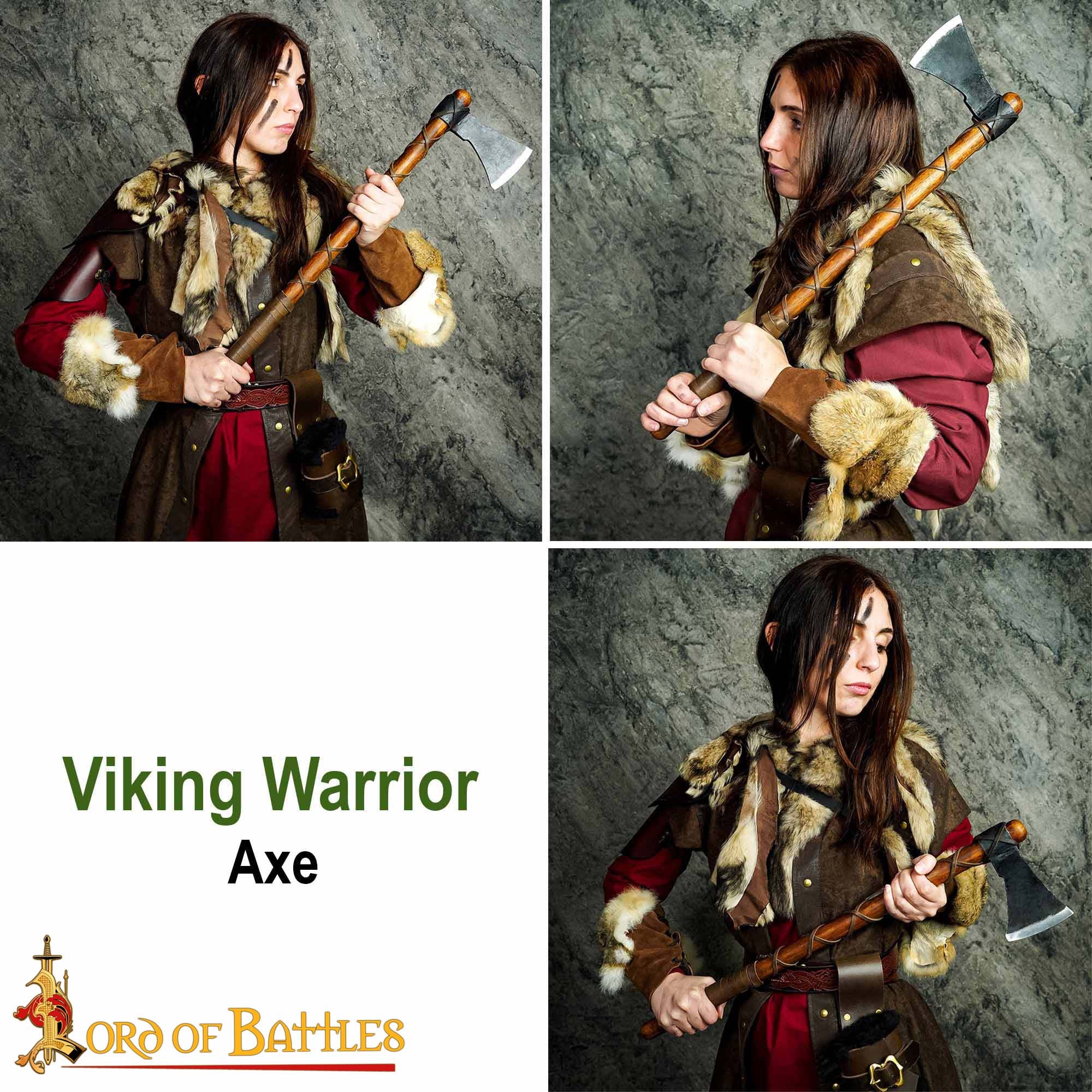 Hacha Artesanal Vikinga - Acero al Carbono y Cuero - Image 7