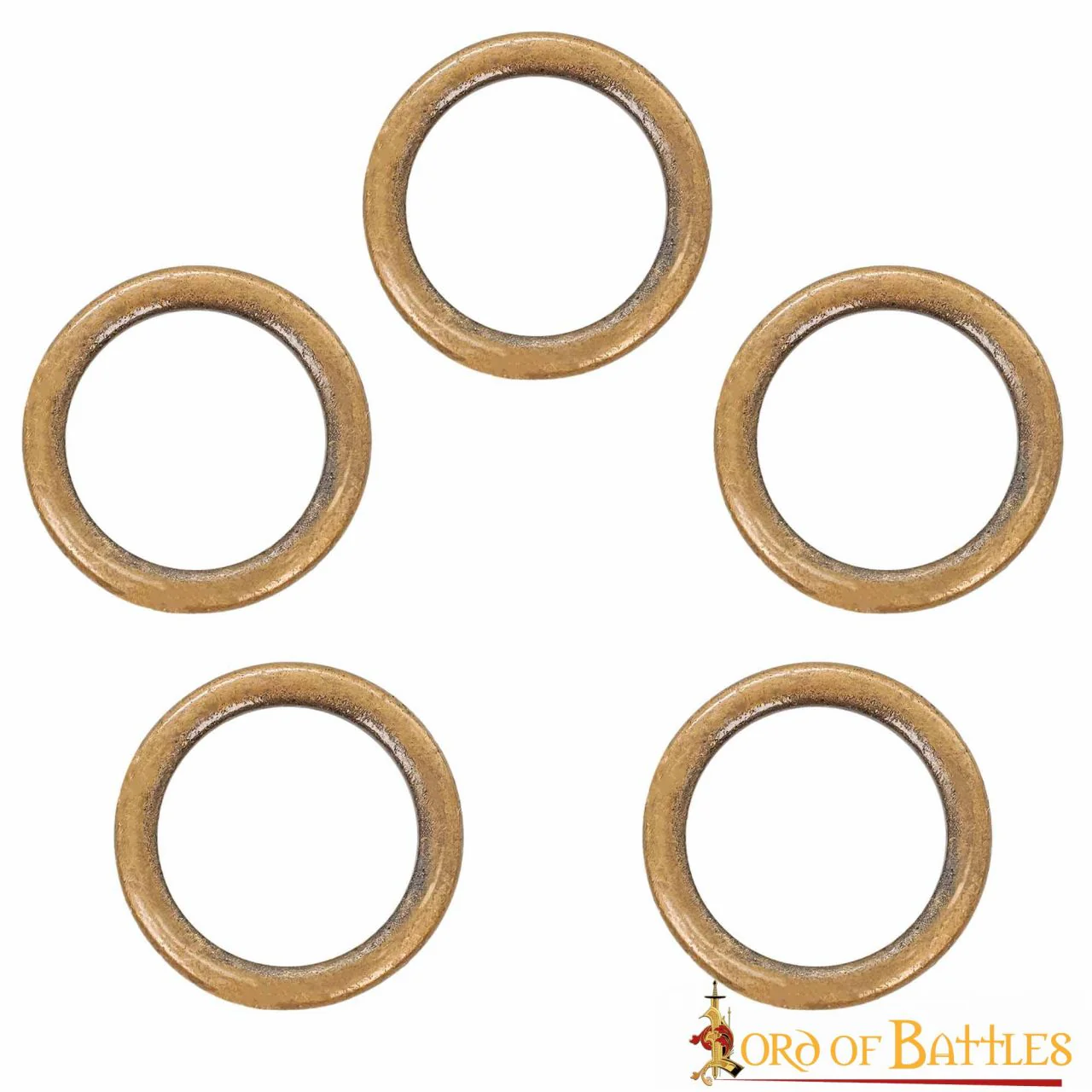Hebilla Anillo Latón Antiguo Lazo Cinturón Accesorio Funcional Juego de 5 Piezas - Image 9