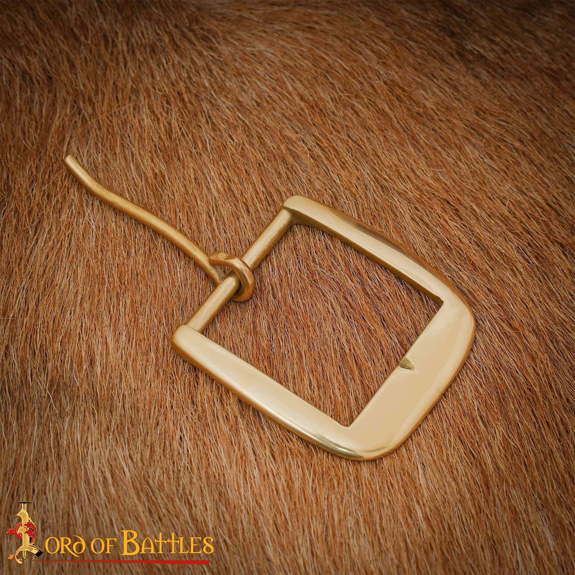Hebilla Medieval de Latón para Cinturón - Marco Ancho para Marroquinería Histórica - Image 9