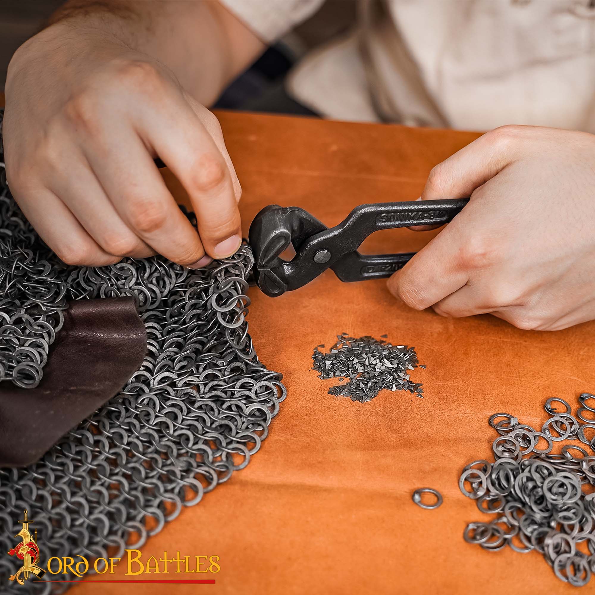 Herramienta de Remachado de Cuña - Alicates de Acero Negro de 8 Pulgadas para Anillos de Cota de Malla de 9 Mm - Herramienta de Remachado de Ensamblaje de Cota de Malla Auténtica - Image 6