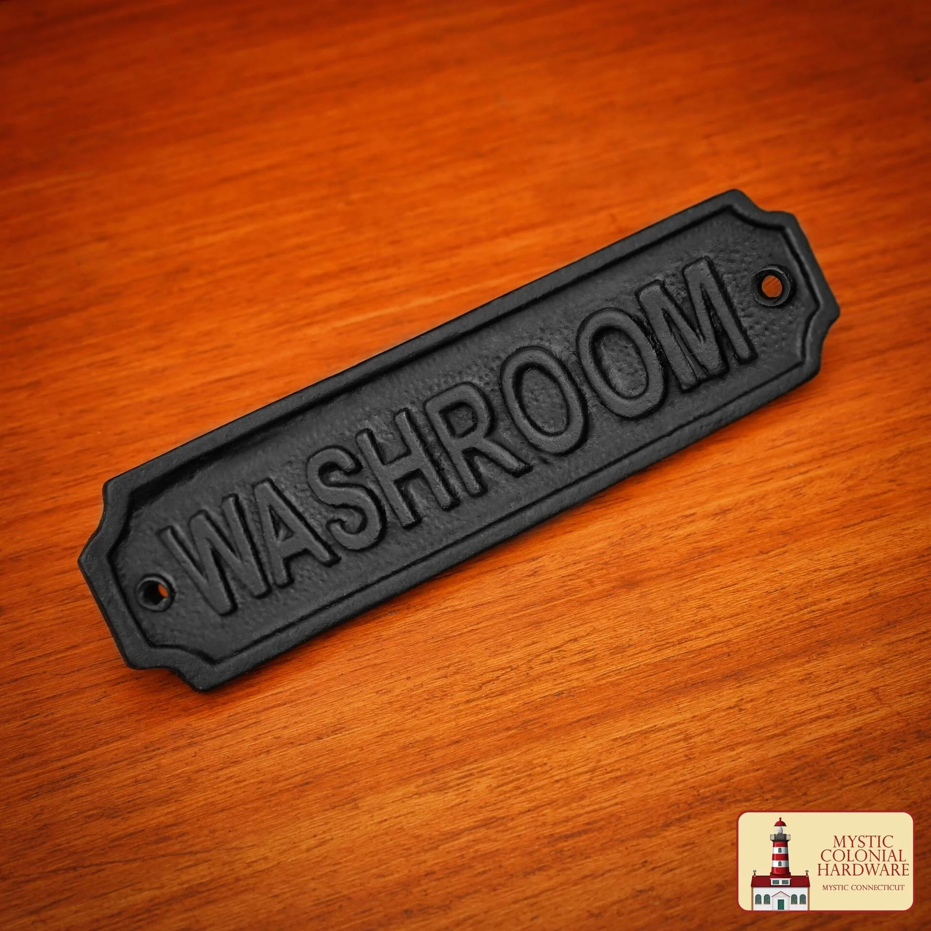 Hierro Forjado Macizo Letrero de Lavabo Vintage para Puertas Accesorio de Ferretería Hecho a Mano - Image 2