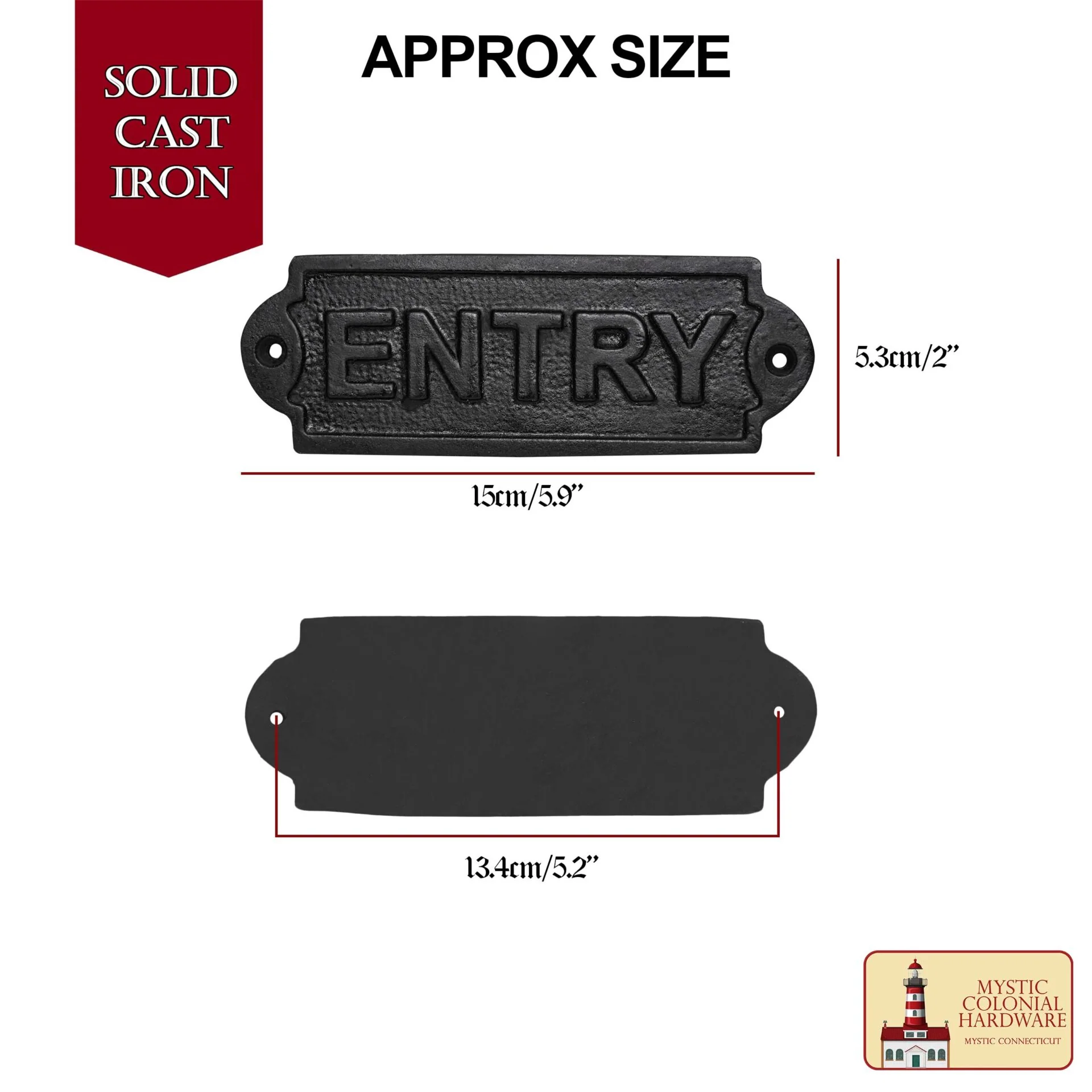 Hierro Forjado Macizo Señal de Entrada Vintage para Puertas Accesorio de Ferretería Hecho a Mano - Image 3