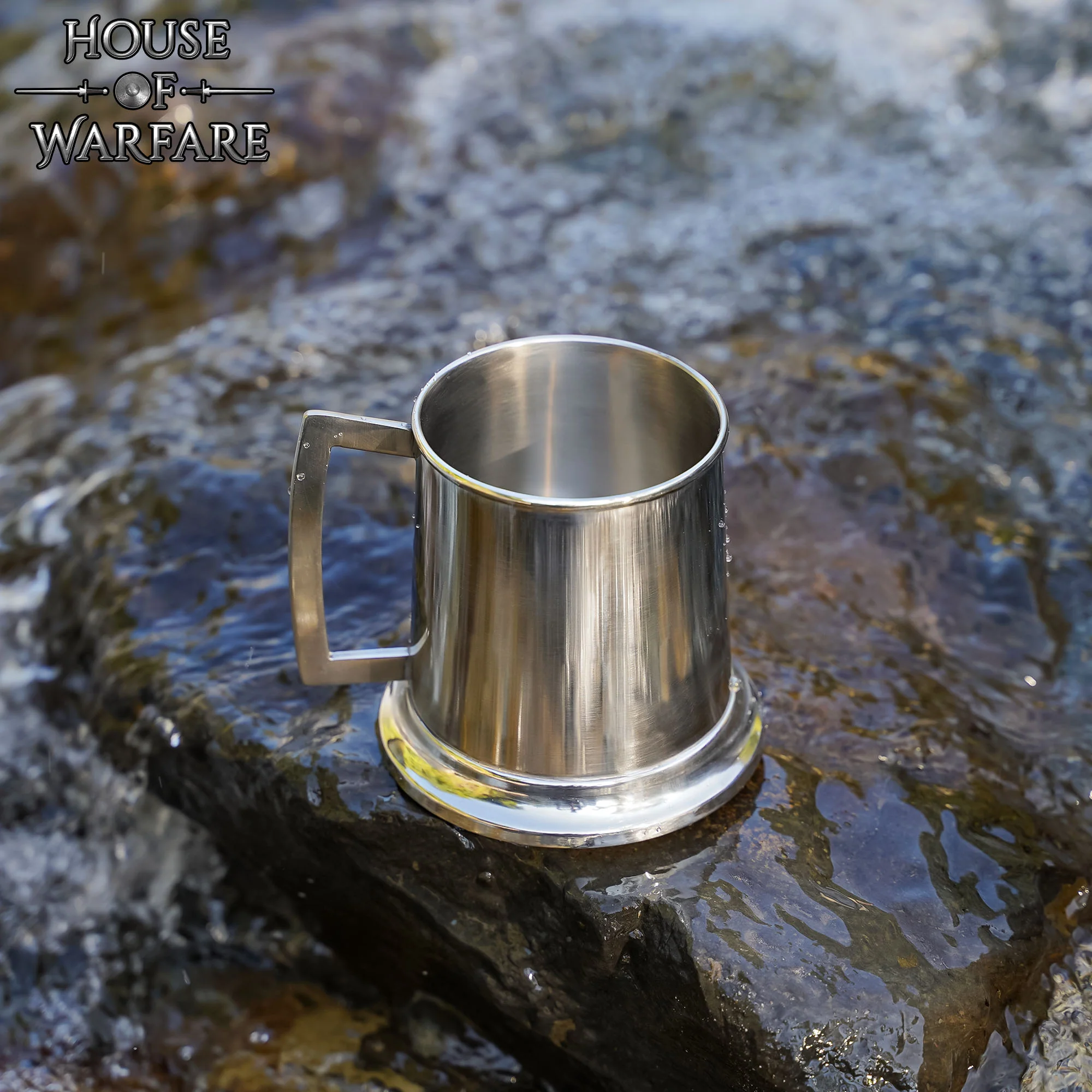 Jarra Medieval de Acero Pulido - 4,5 Pulgadas, 660 Ml de Capacidad