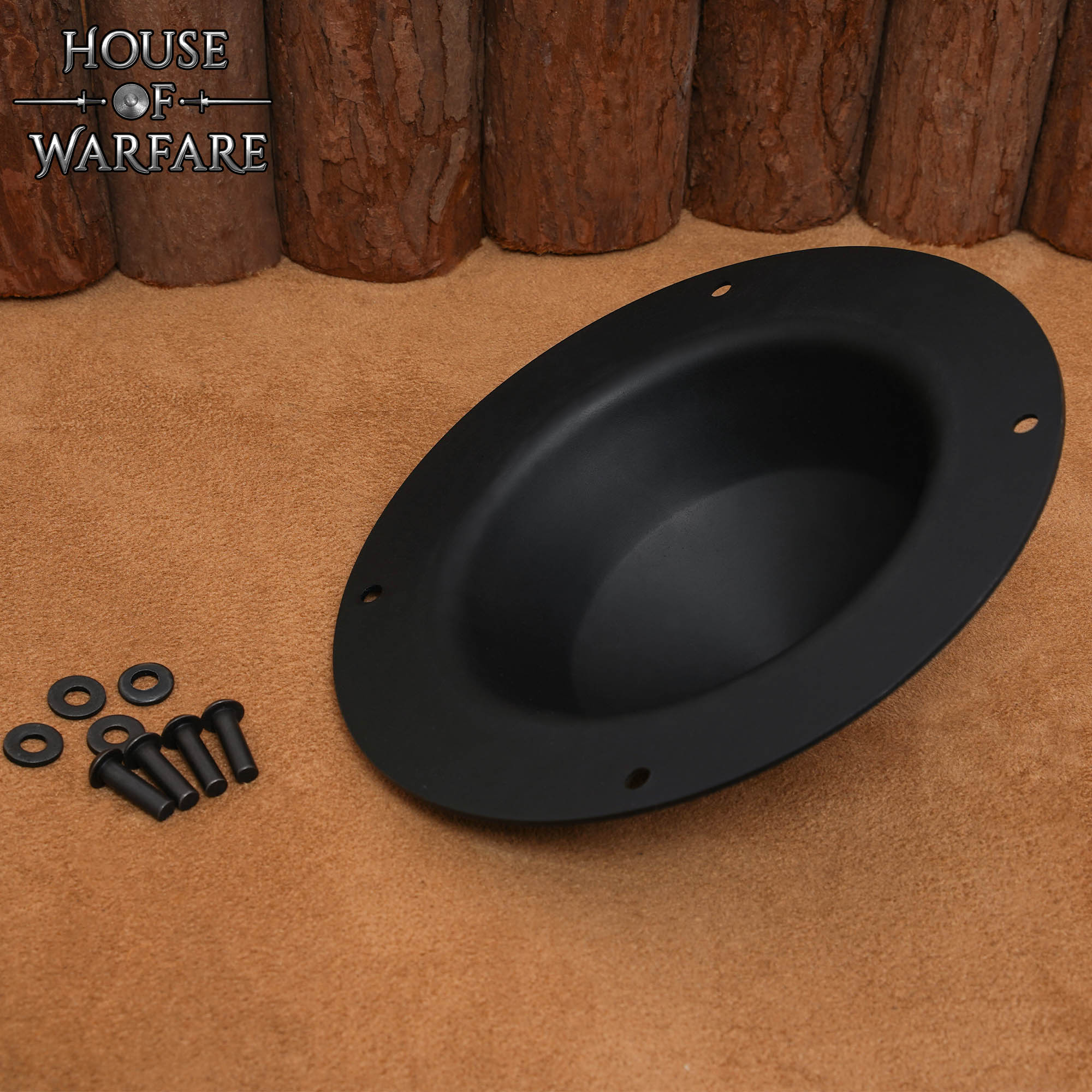 Jefe Escudo Medieval Negro, Acero 1,8 Mm, Listo para la Batalla - Image 4