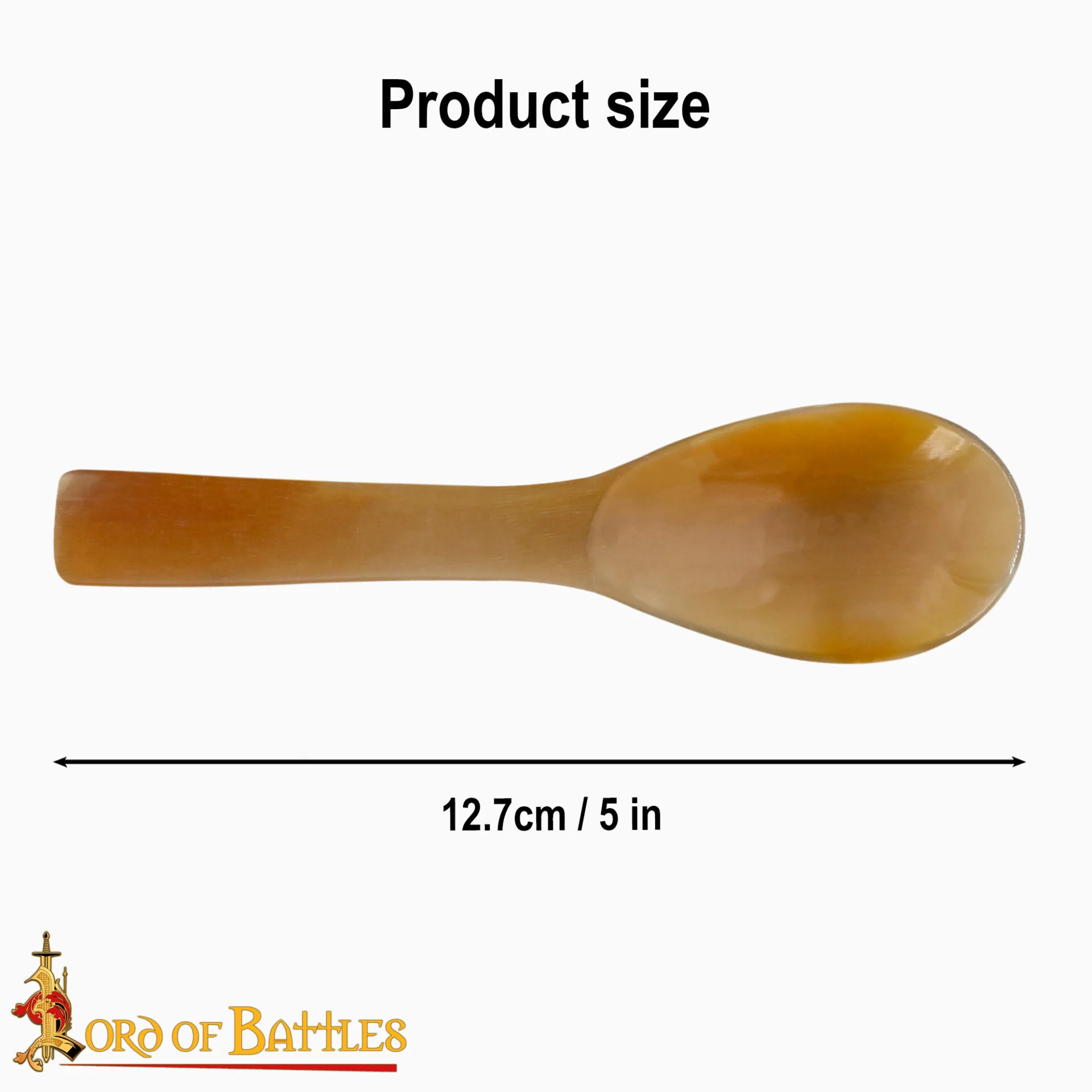 Juego de 2 Cucharas Medievales de Cuerno de Buey Auténtico - Image 3