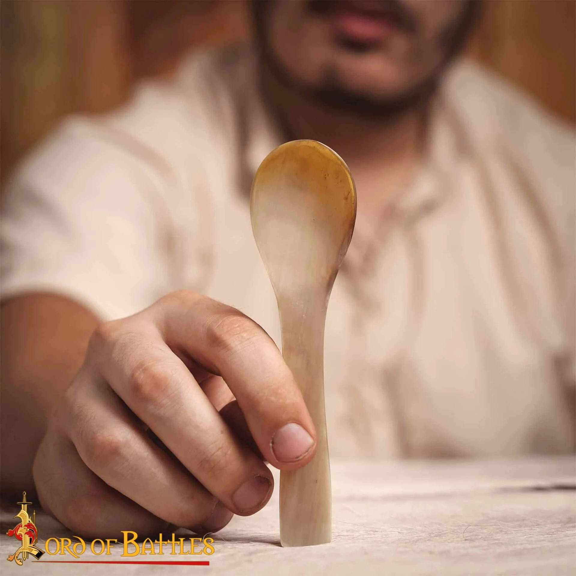 Juego de 2 Cucharas Medievales de Cuerno de Buey Auténtico - Image 8