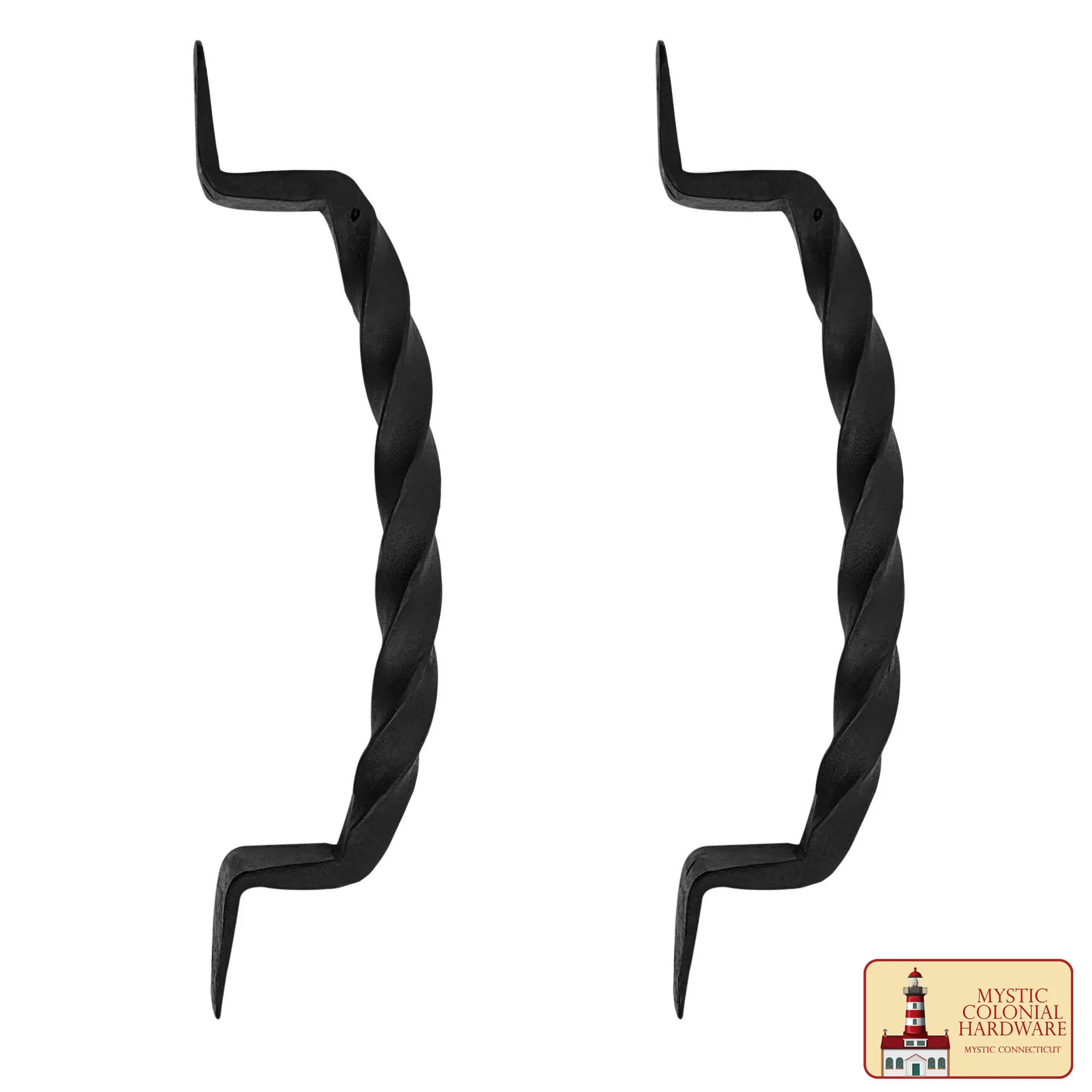 Juego de 2 Tiradores de Puerta de Hierro Forjado a Mano: Ideal para Puerta, Puerta de Cobertizo, Ventana, Cerca, Garaje, 23cm - Image 5
