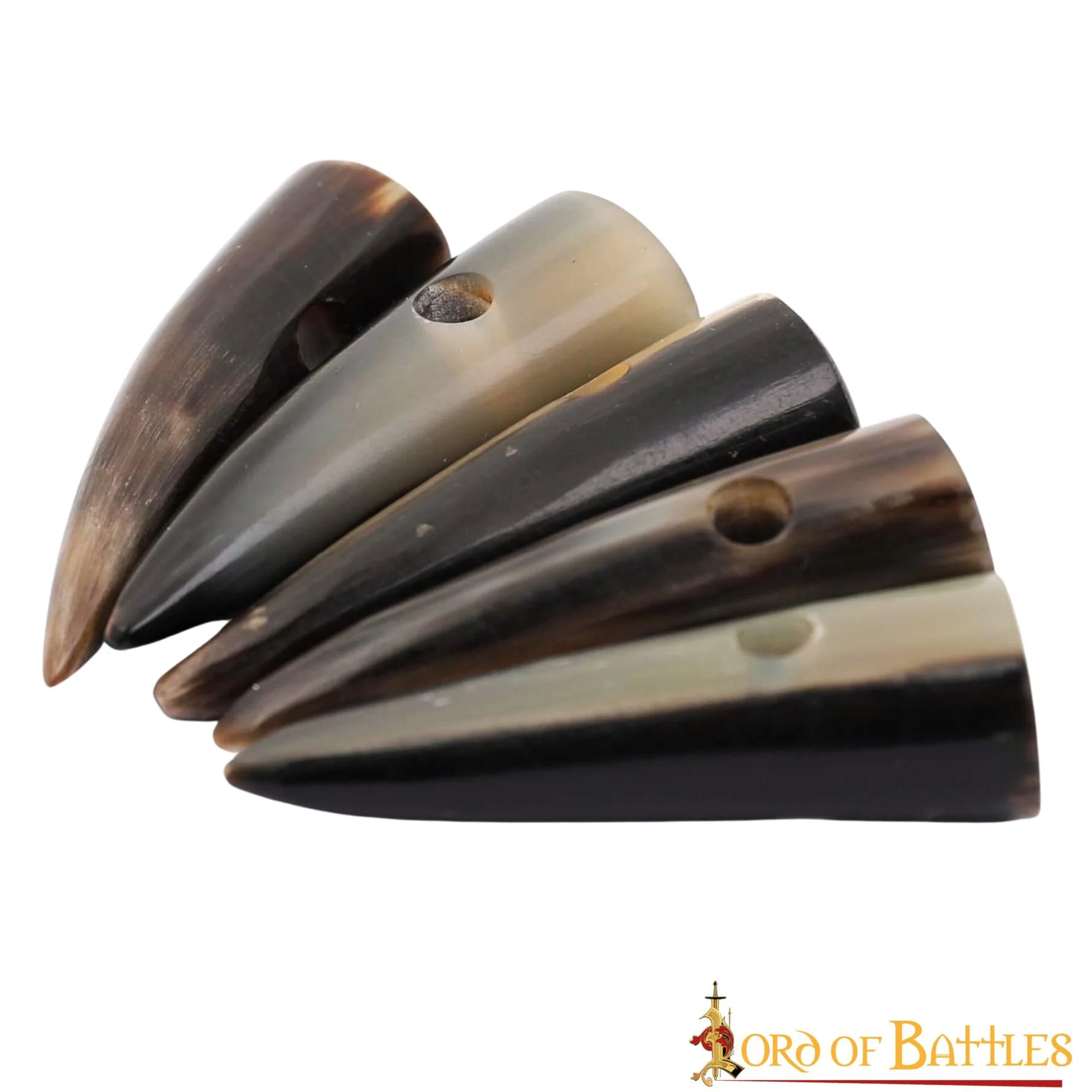 Juego de 5 Botones de Palanca de Cuerno Pulido Estilo Vikingo - Acabado a Mano con Cuerno de Buey Natural - Image 10