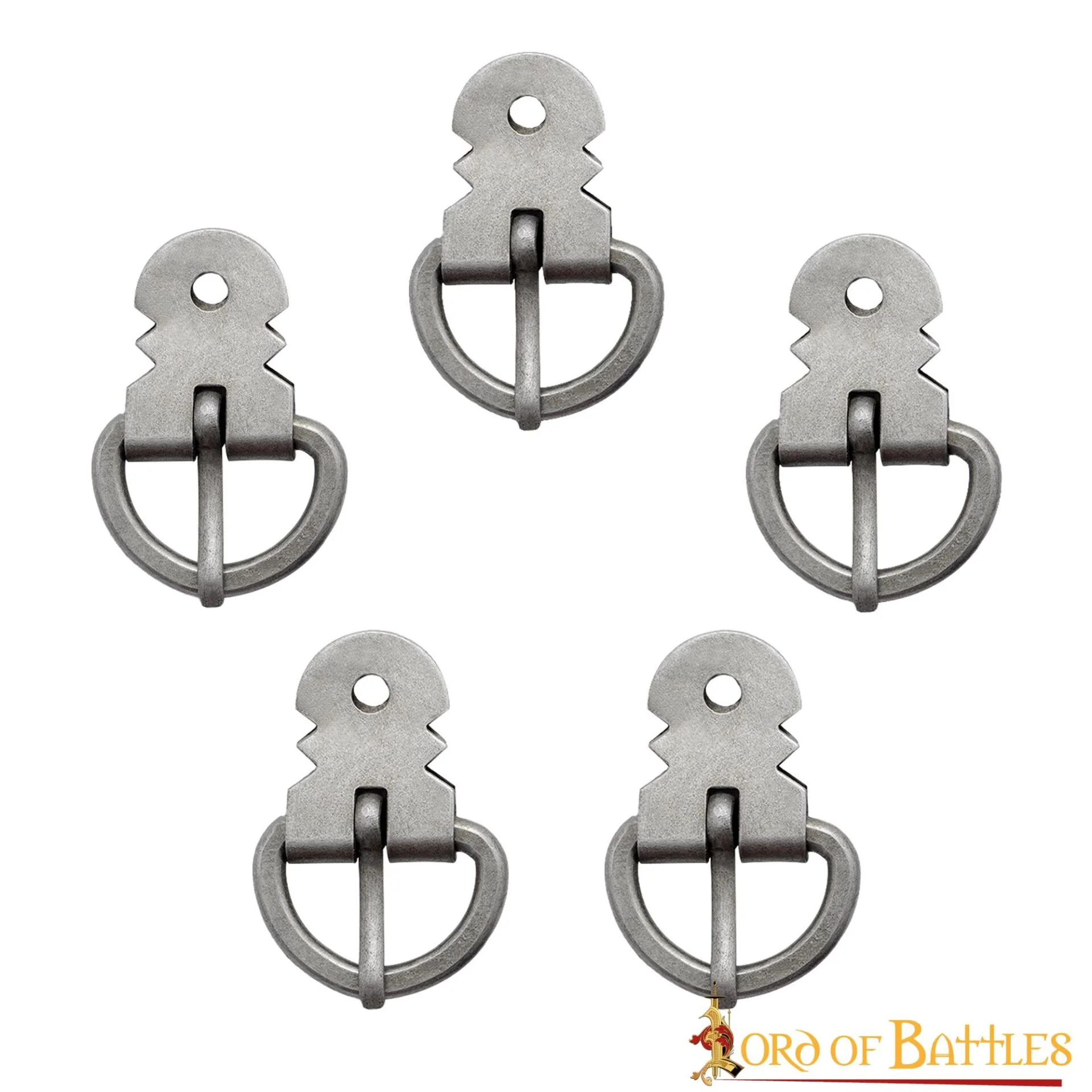 Juego de Hebillas para Armadura de Placas Medieval - Hierro Ennegrecido Forjado a Mano (juego de 5) - Image 14