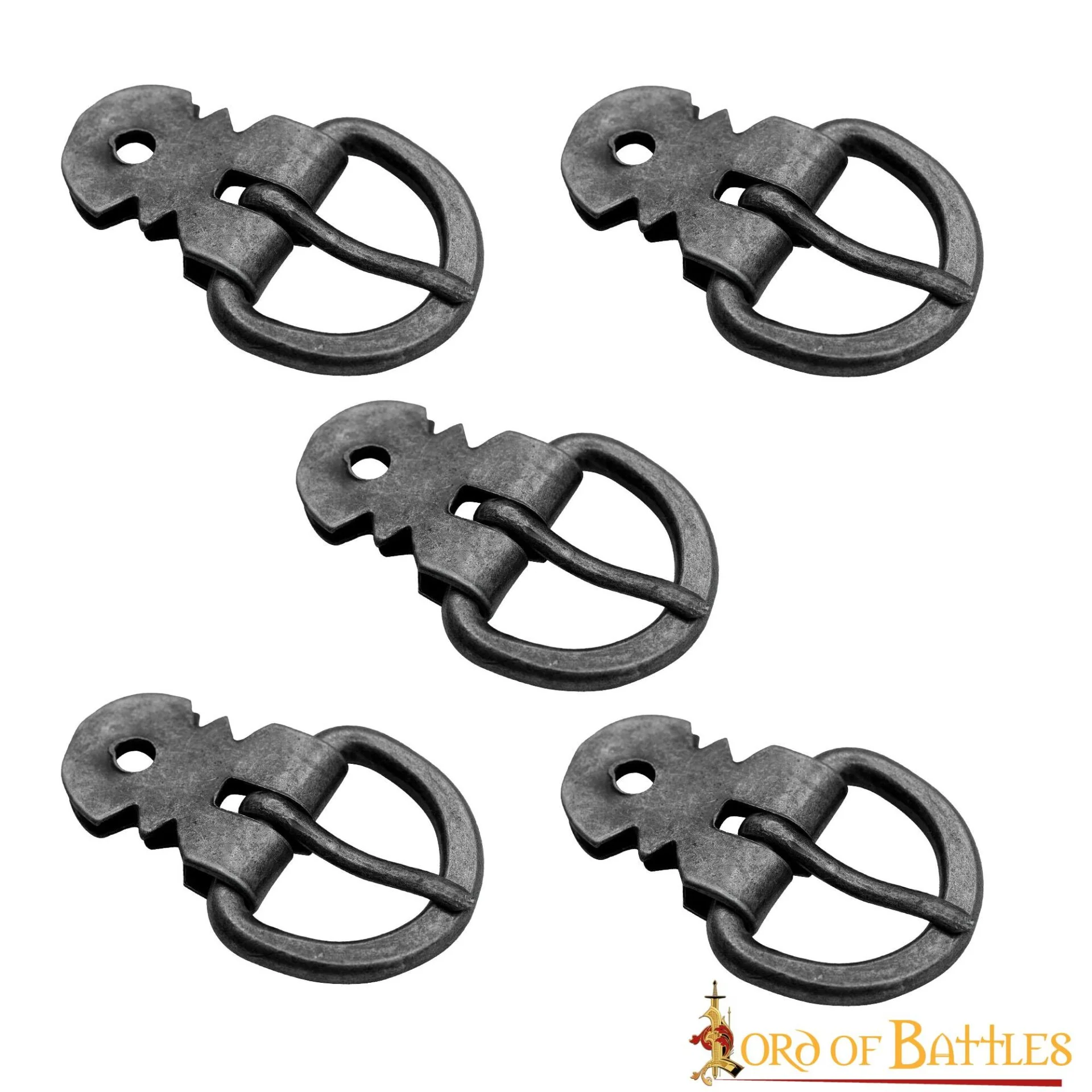 Juego de Hebillas para Armadura de Placas Medieval - Hierro Ennegrecido Forjado a Mano (juego de 5) - Image 32