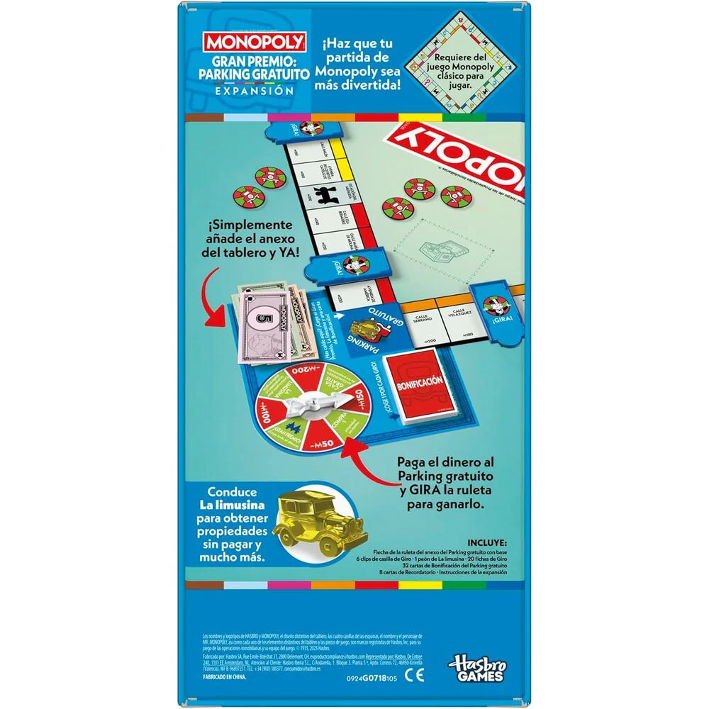 Juego Expansion Gran Premio Parking Gratuito Monopoly Español - Image 7