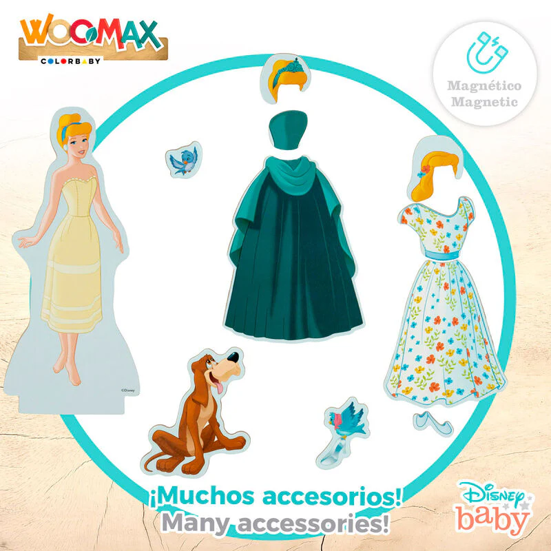 Juego Magnetico Madera Vestidos Cenicienta Disney - Image 4
