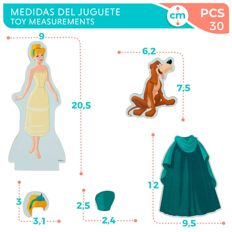 Juego Magnetico Madera Vestidos Cenicienta Disney - Image 7