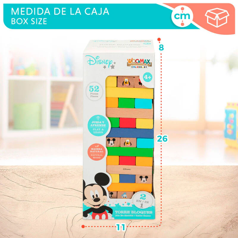 Juego Torre Bloques + Domino Madera Disney - Image 7