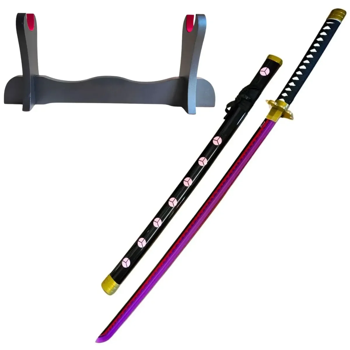 Katana Sushui de Zoro Negra de One Piece de bambú con luces Led - Image 4