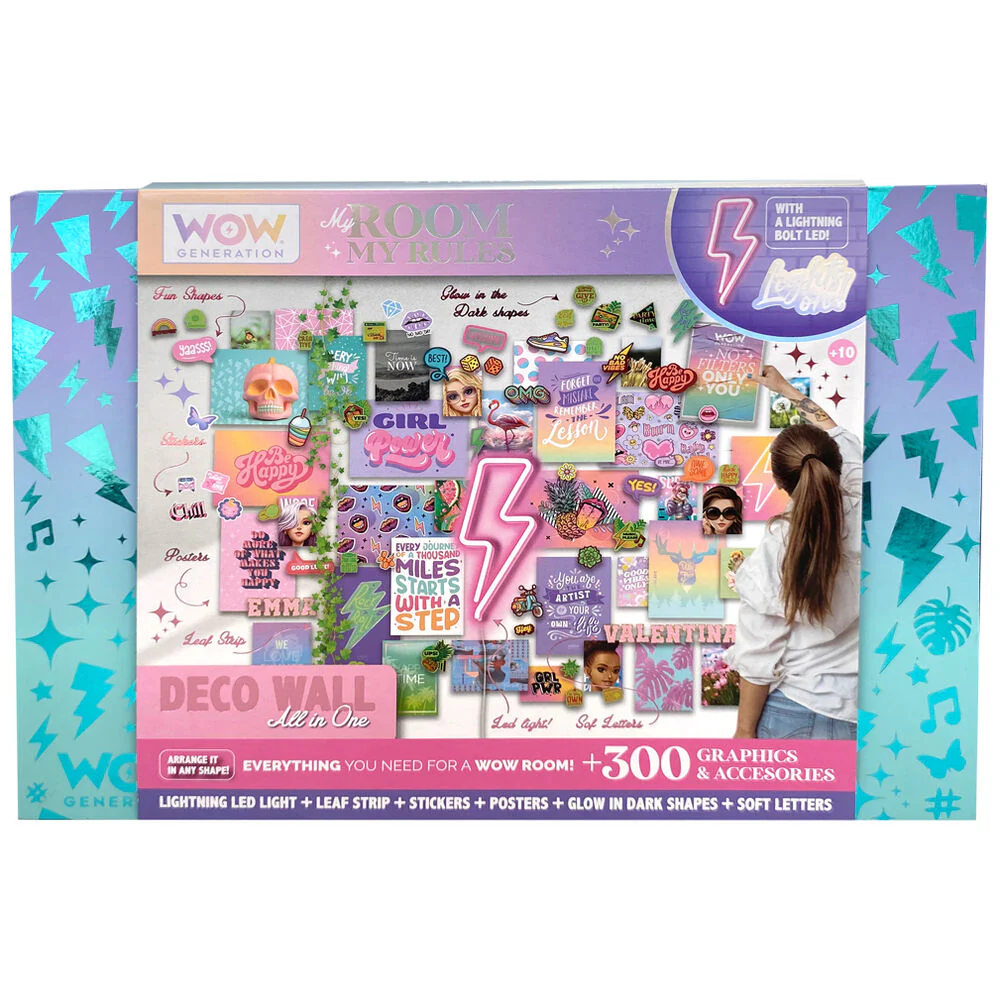 Kit Decoracion Luz Led + Graficos Y Accesorios Wow Generation