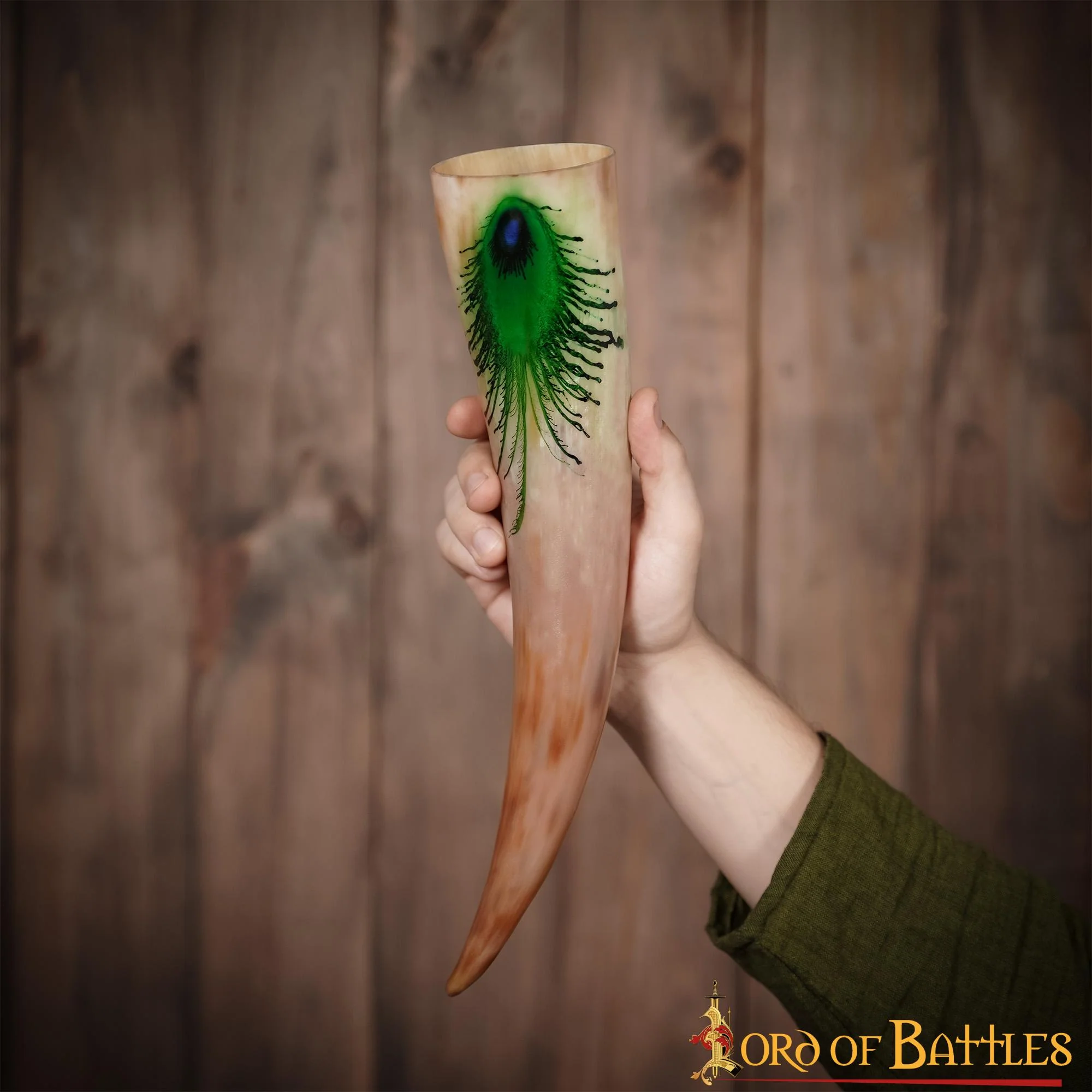 "la Pluma Mística" Cuerno para Beber 500 - 600 Ml Cuerno de Buey Auténtico Hecho a Mano - Descatalogado - Image 6