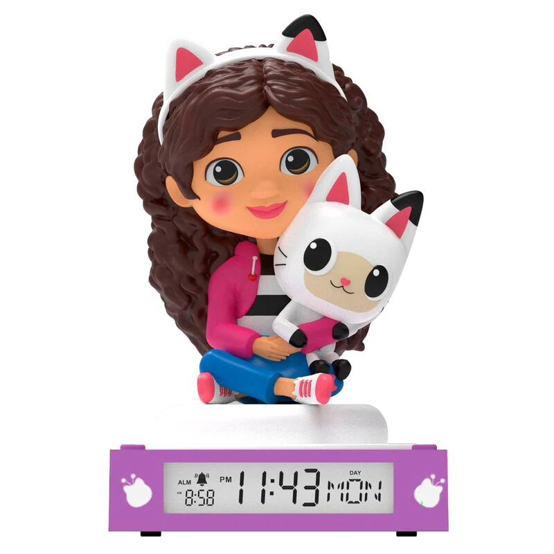 Lampara 3D Con Despertador La Casa De Muñecas De Gabby