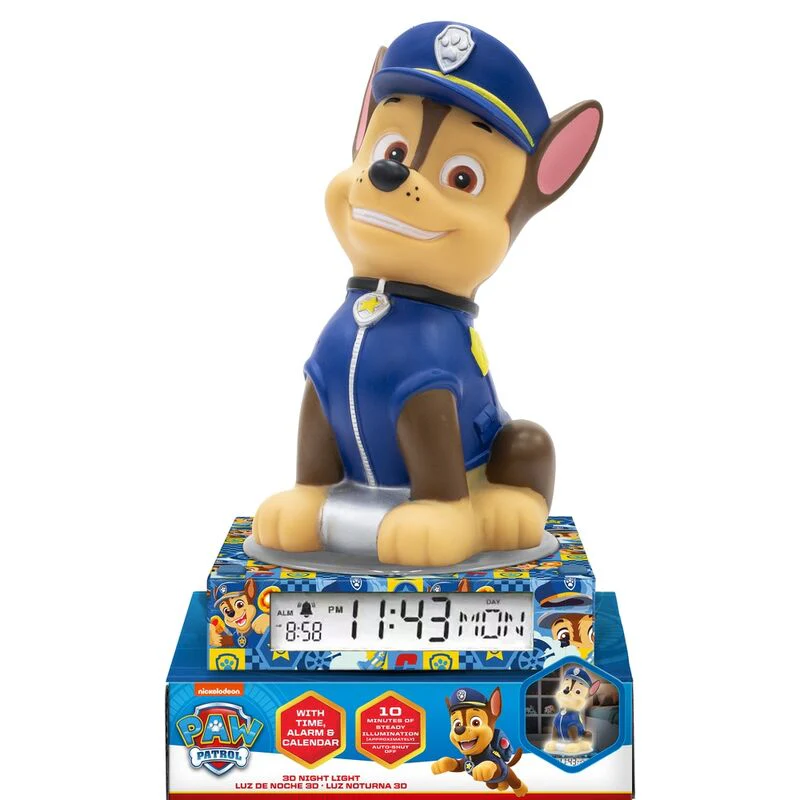 Lampara 3D Con Despertador Patrulla Canina Paw Patrol - Image 2