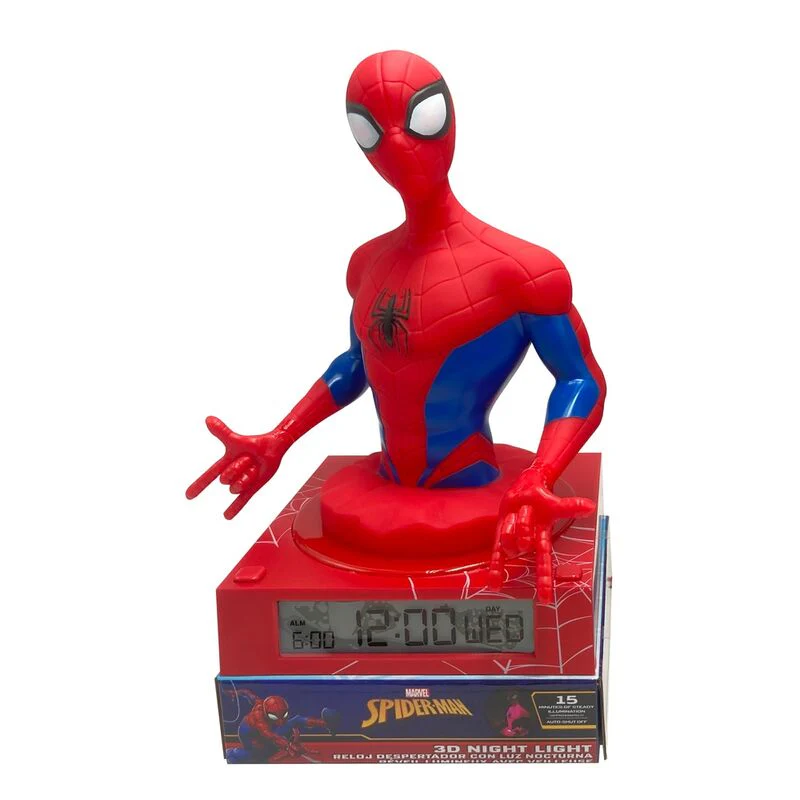 Lampara 3D Con Despertador Spiderman Marvel - Image 2