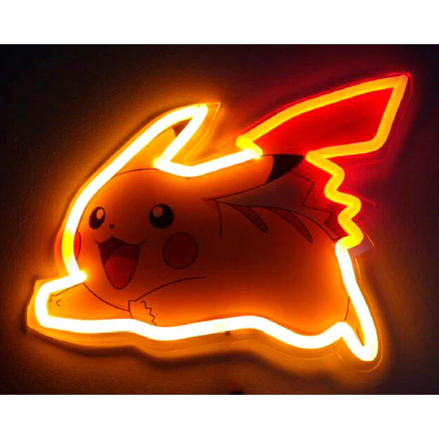 Lampara Mural Neon Pikachu Pokemon