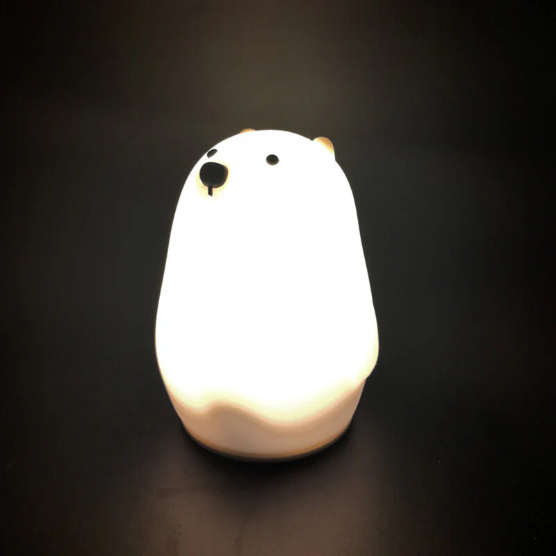 Lampara Nocturna Led Cambia De Color Oso Polar