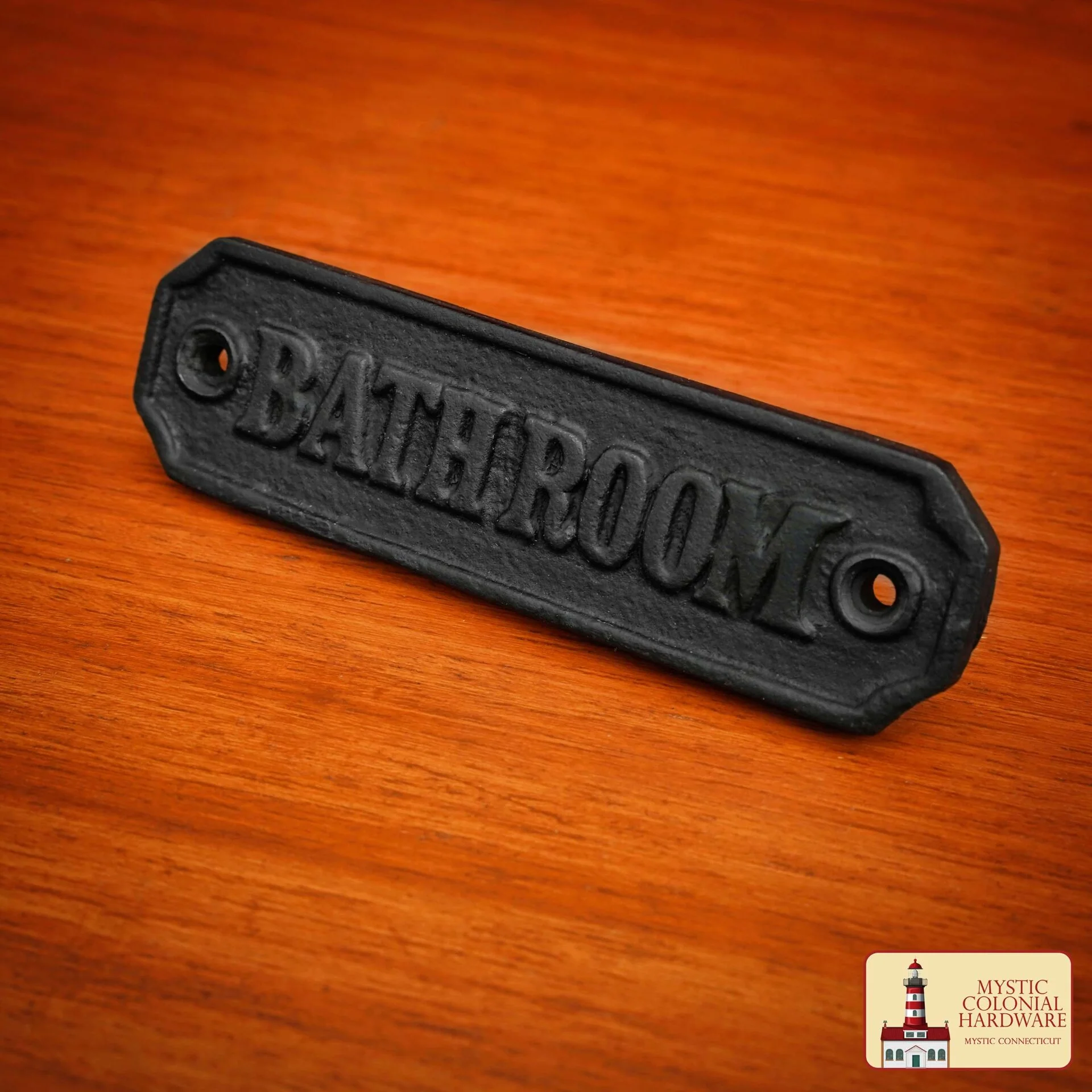 Letrero de Baño Vintage de Hierro Forjado Macizo para Puertas Accesorio de Ferretería Hecho a Mano - Image 2