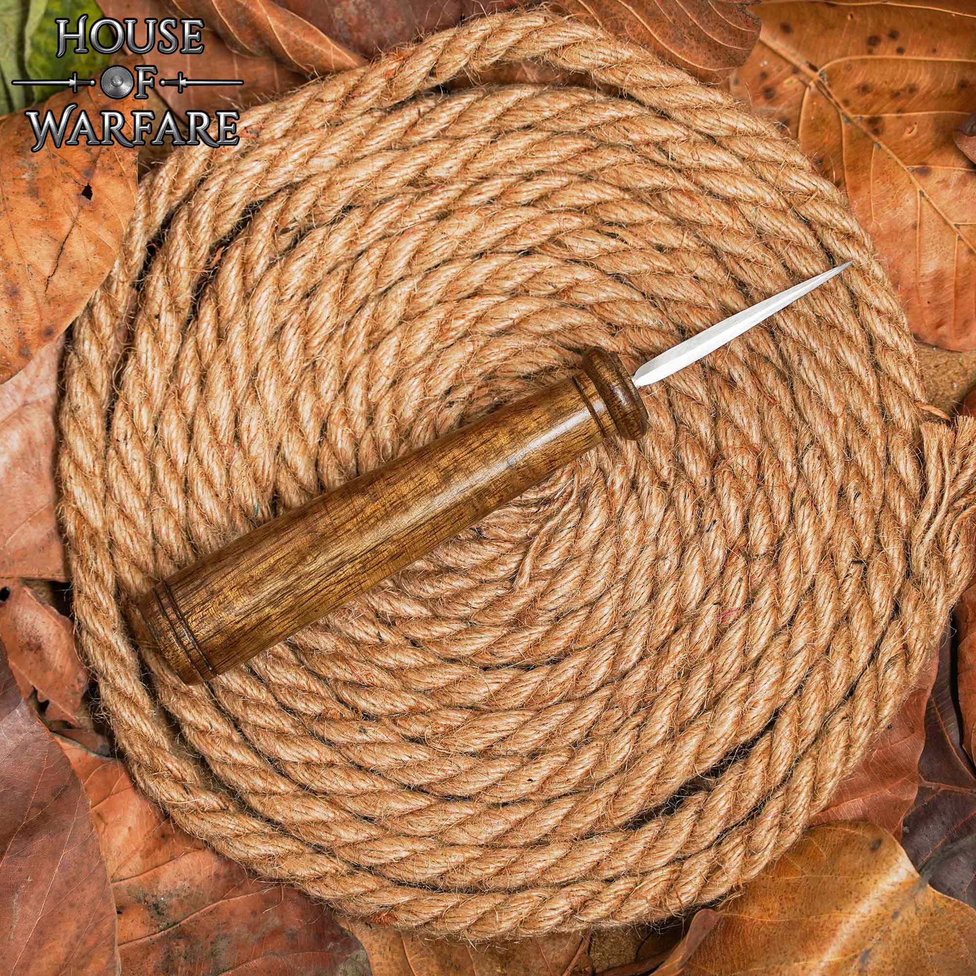 Lezna de Cuero - Mango de Madera Pulida - Herramienta de Costura Tradicional