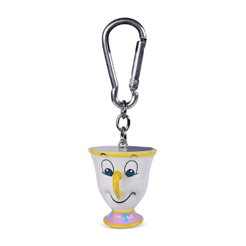 Llavero 3D Taza Chip La Bella Y La Bestia Disney