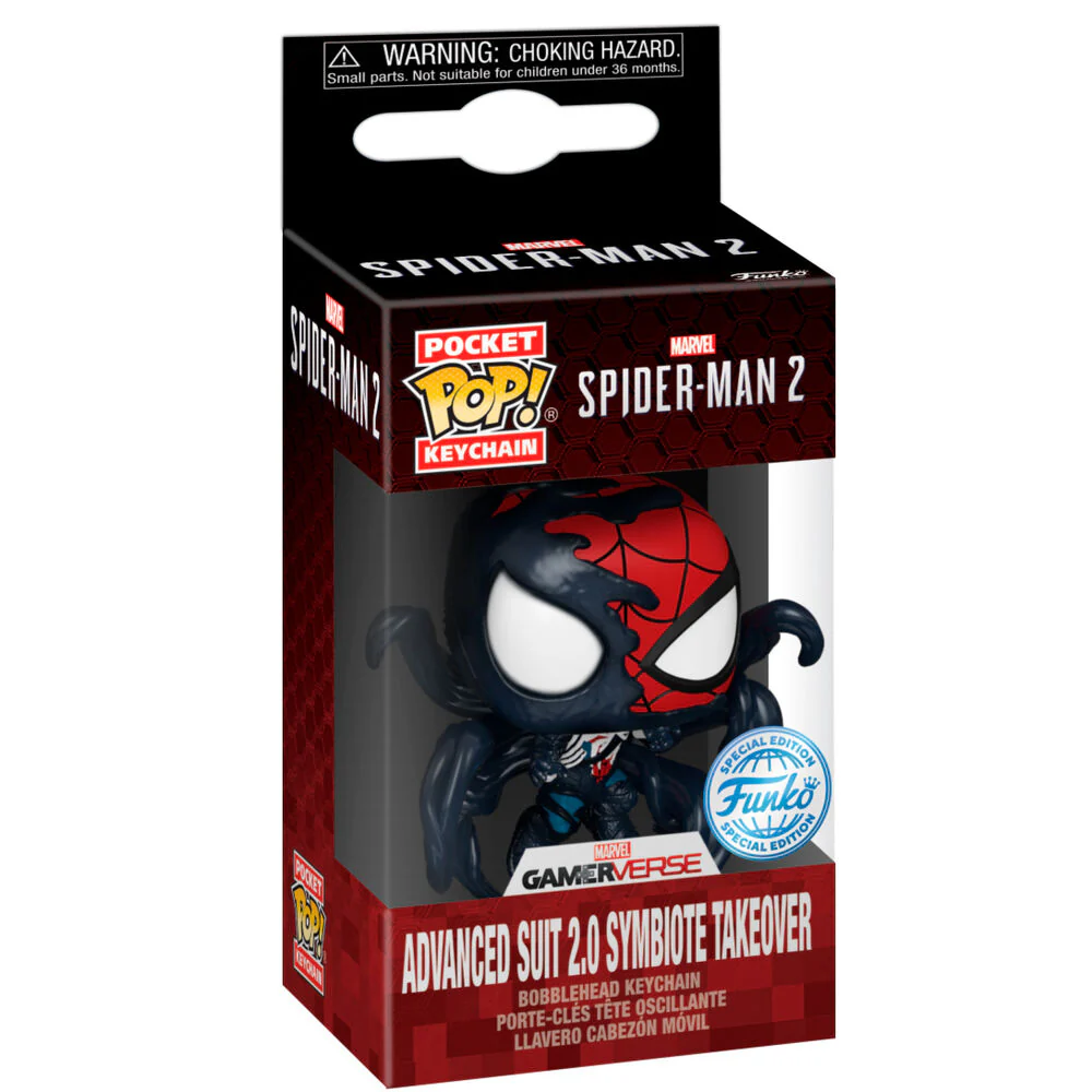 Llavero Pocket Pop Marvel Spider-man 2 Advanced Suit 2.0 Symbiote Takeover - Image 2