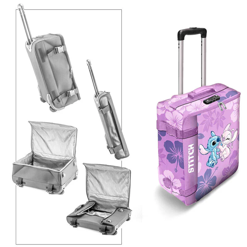 Maleta Trolley Stitch & Angel Stitch Disney Plegable 55Cm - Image 2