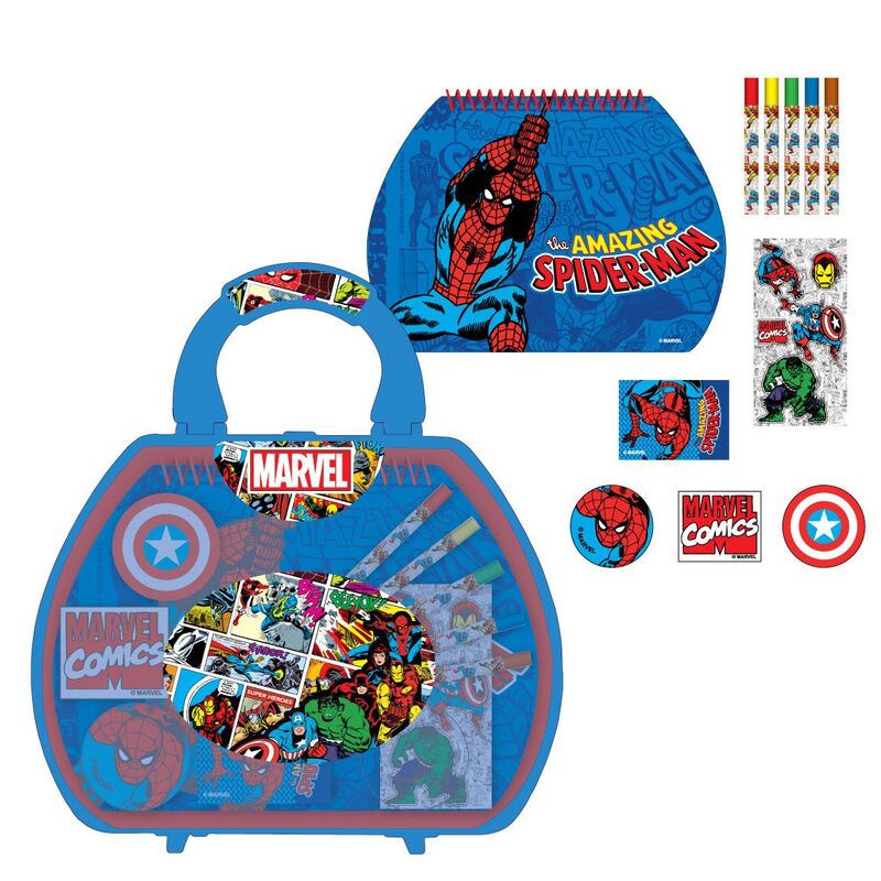 Maletin Papeleria Coloreable Marvel