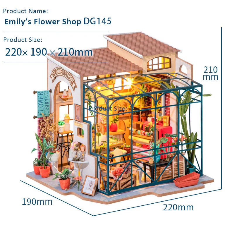 Maqueta Casa Miniatura Emily S Flower Shop 258Pzs - Image 7