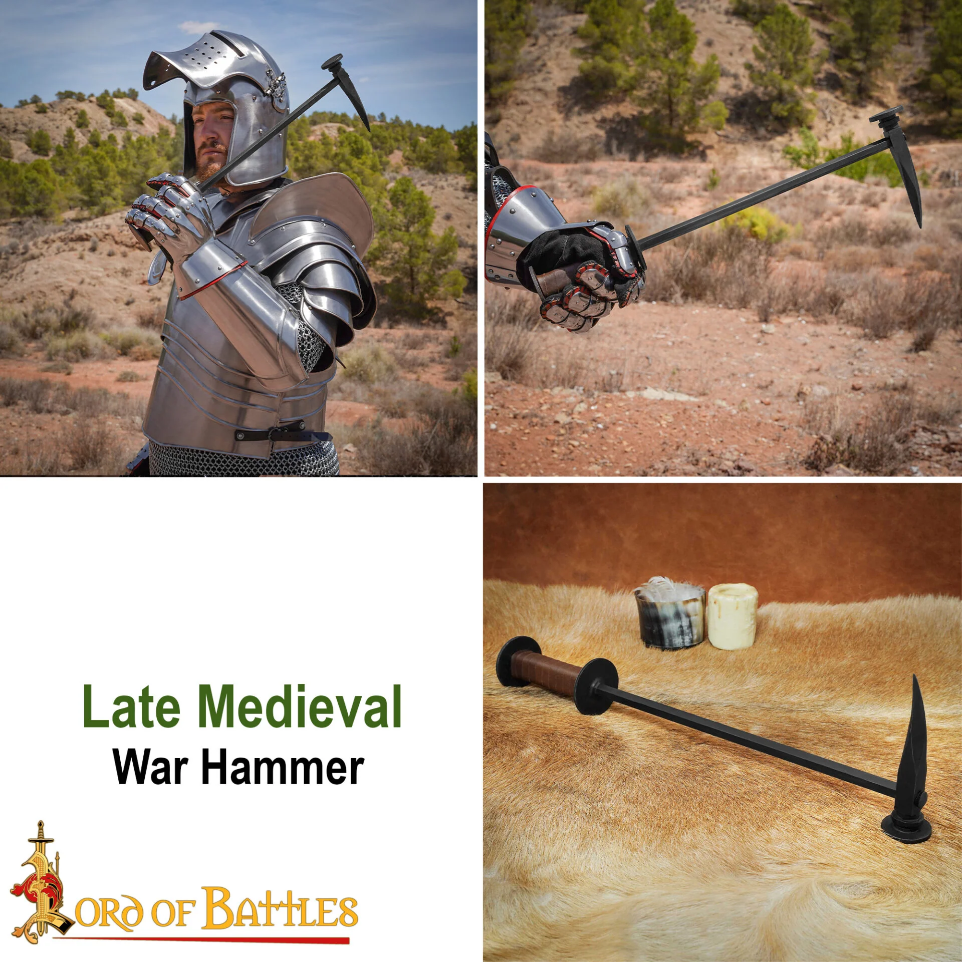 Martillo de Guerra Medieval con Pico Artesanal - Image 8