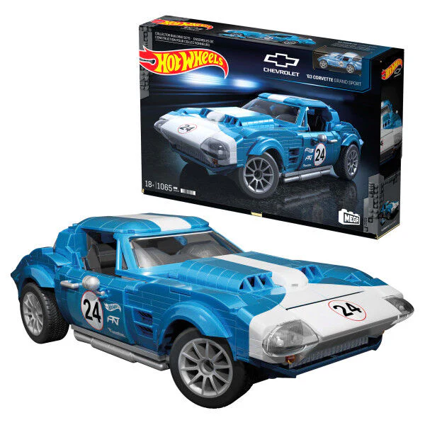 Mega Construx Coche Corvette Grand Sport Del 63 Hot Wheels