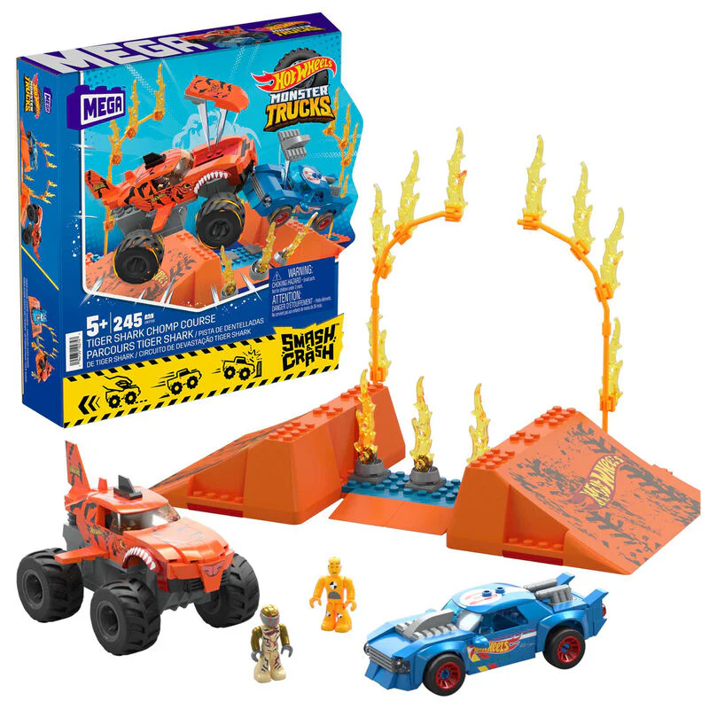 Mega Construx Pista Tiger Shark Monster Trucks Hot Wheels - Image 2