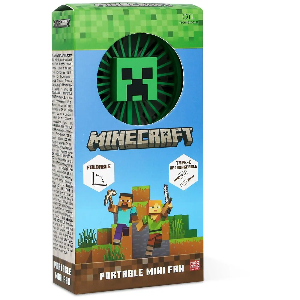 Mini Ventilador Plegable Portatil 3D Minecraft - Image 5