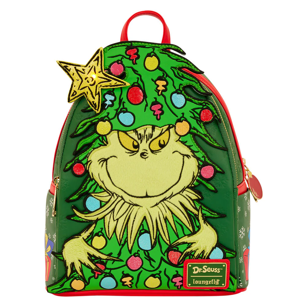 Mochila Dr. Seuss Holiday El Grinch Loungefly 26Cm