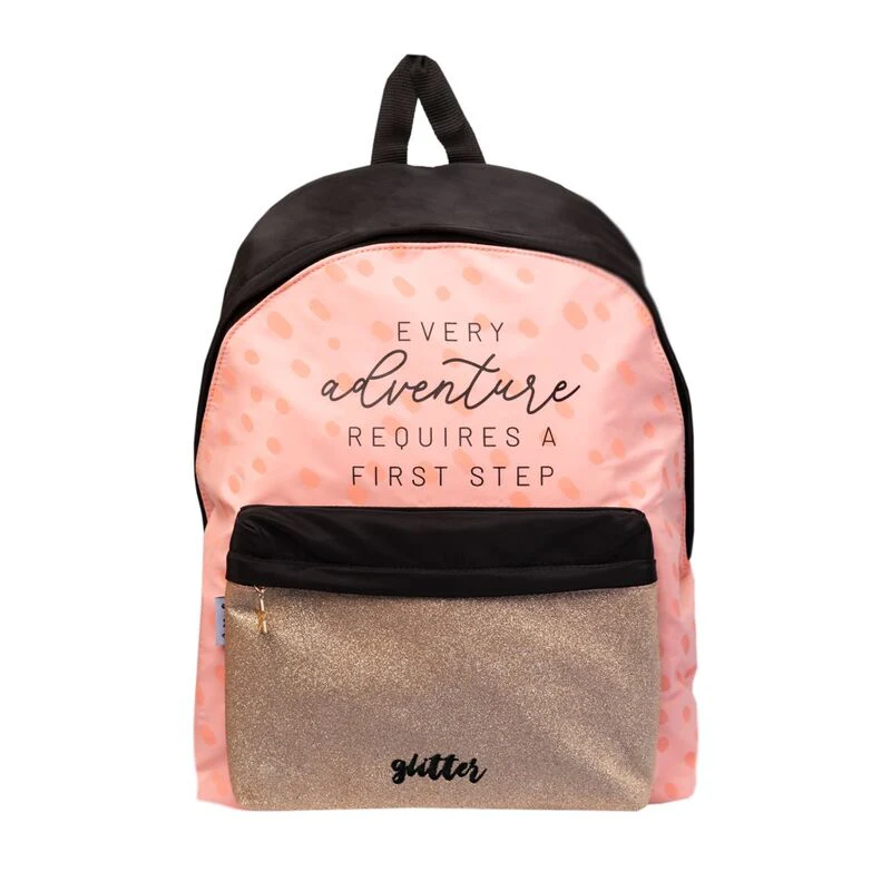 Mochila Every Adventure Requires A First Step Glitter 42Cm