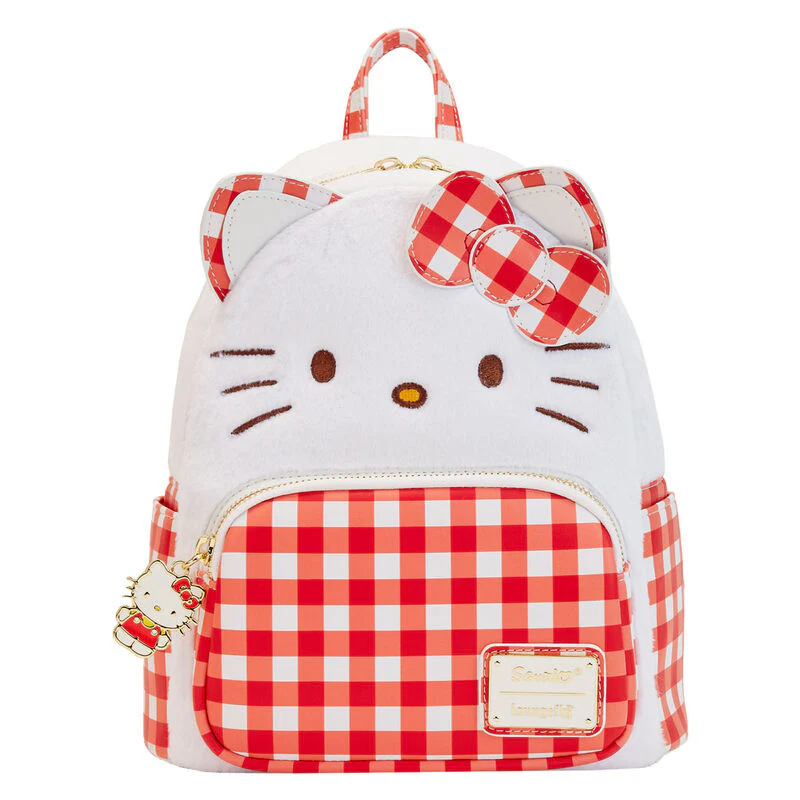 Mochila Gingham Hello Kitty Sanrio Loungefly 26Cm