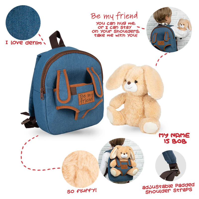 Mochila + Peluche Conejo Bob 26Cm - Image 3