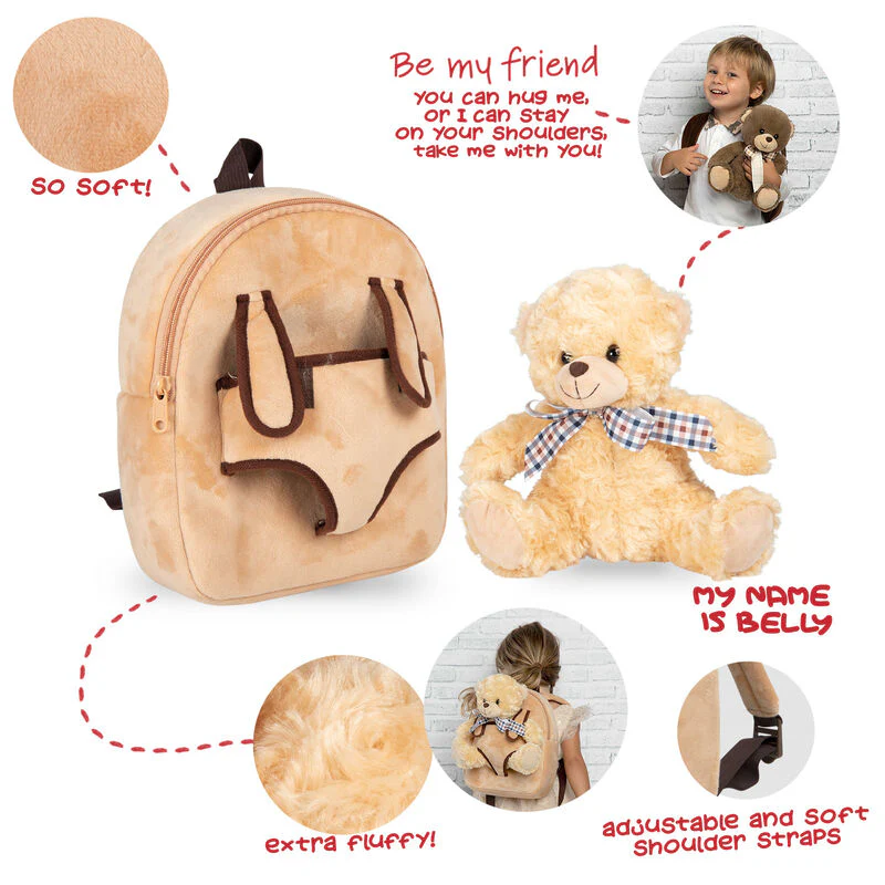 Mochila + Peluche Oso Belly 26Cm - Image 4