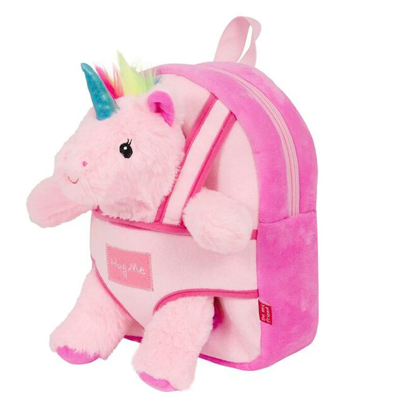 Mochila + Peluche Unicornio 26Cm