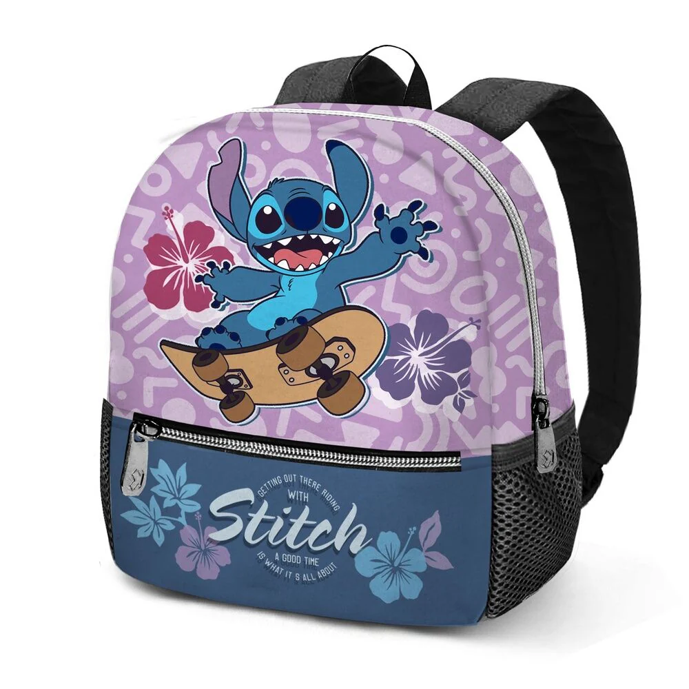 Mochila Skate Stitch Disney 33Cm