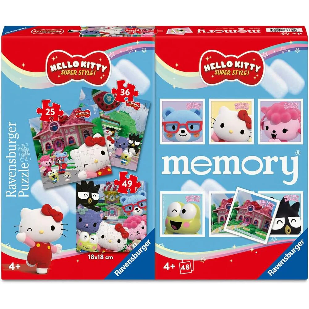 Multipack Memory + 3 Puzzles Hello Kitty - Image 2