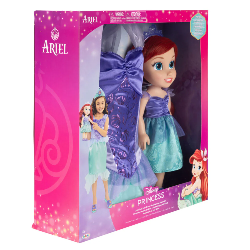 Muñeca Ariel + Disfraz La Sirenita Disney 38Cm - Image 5