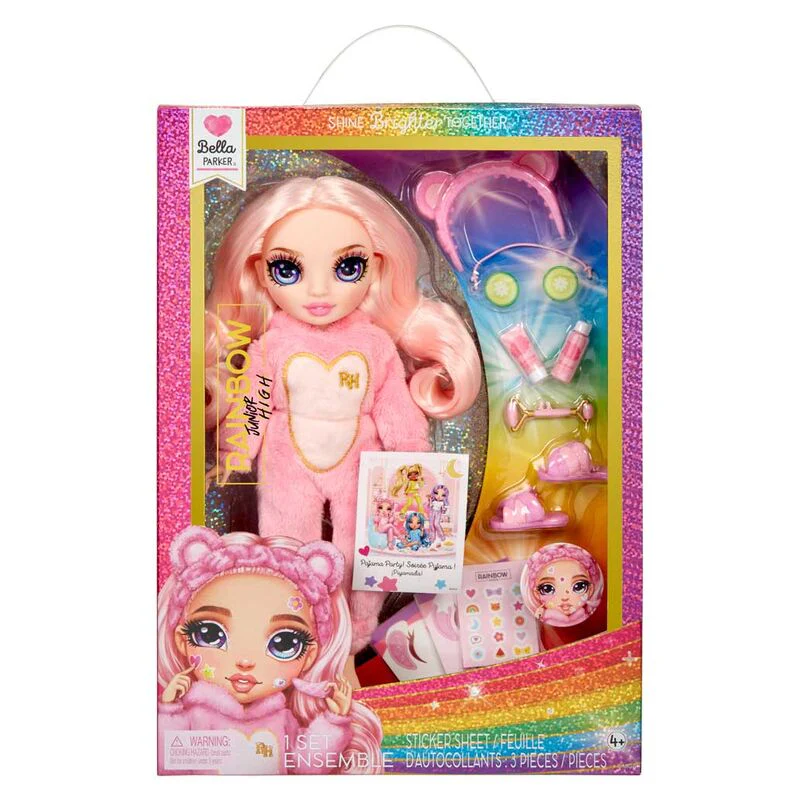 Muñeca Bella Fiesta Pijama Rainbow High 22Cm